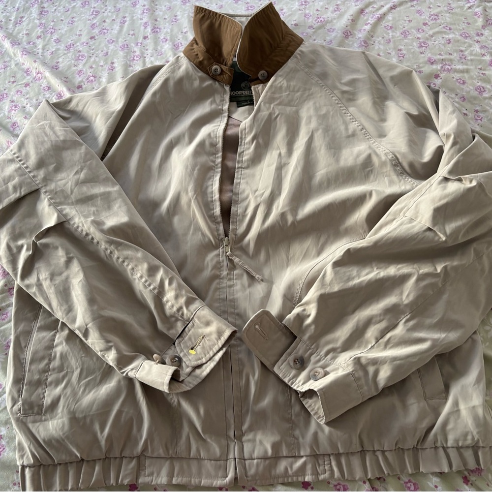 Weatherproof Men's Tan and Brown Windbreaker